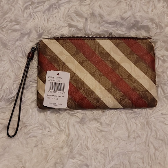 Large Coach Corner Zip Wristlet - Picture 3 of 3